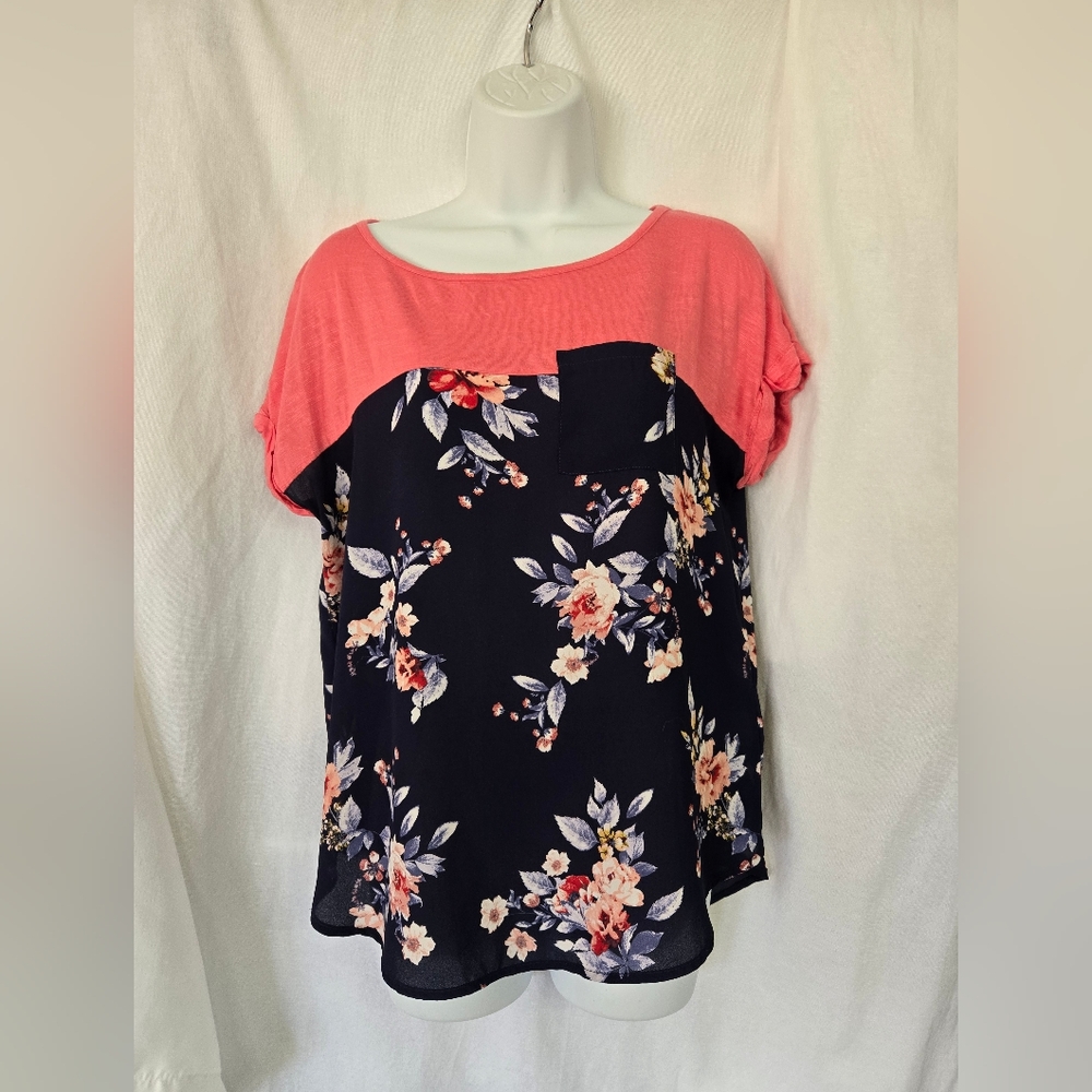 Knox Rose Floral Print Spring Top Size S